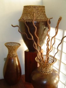 Lombok Pots With Rattan Accents